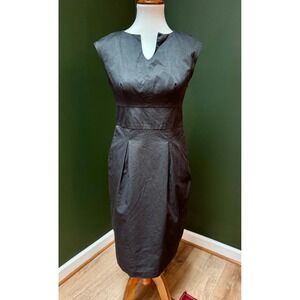 Y2K Merona Black Sleeveless Sheath Dress Women's Size 4‎